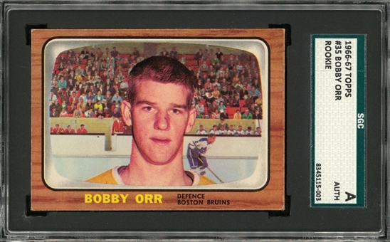 1966/67 Topps #35 Bobby Orr Rookie Card – SGC Authentic